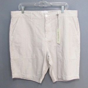 NEW Five Four Taupe Tan Seersucker Shorts Size 36